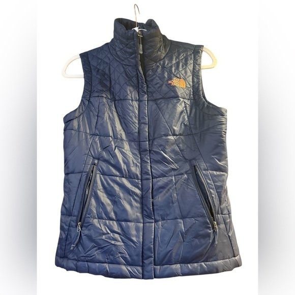 Navy North Face Puffer Vest - Picture 3 of 5
